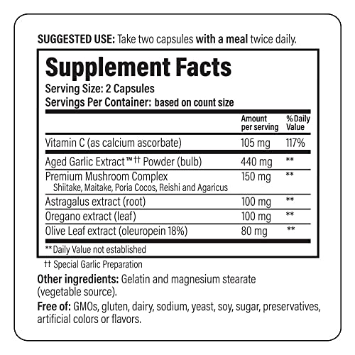 Aged Garlic Extract Fórmula 103 Suporte Imunológico, 100 Cápsulas (Embalagem Pode Variar) - Kyolic