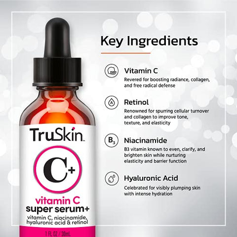 TruSkin Naturals - TruSkin Super C Duo: Serum Super C Plus e Hidratante de Vitamina C – 30ml + 50g