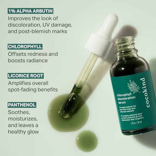 Serum Clareador de Manchas com Clorofila, 30 ml – Pele Sensível, Reduz Manchas, Tom Desigual e Vermelhidão - Cocokind