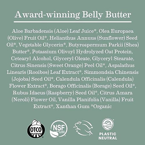 Belly Butter: Creme Corporal para Gestantes, Hidratante para Pele Seca | Cuidados com a Gravidez e Pós-Parto, com Aloe Vera, Sem Fragrância, 240ml (2-Pack) - Earth Mama