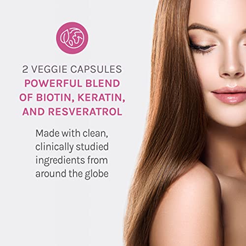 Reserveage Nutrition - Reserveage Beauty: Booster Capilar de Queratina com Biotina – Fortaleça seus cabelos com resultados visíveis