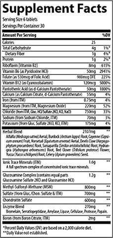 Activ Joint Platinum | Glucosamina, Condroitina, MSM, Ervas, Minerais, Enzimas, ConcenTrace | Suplemento para Suporte Ósseo, Articular e Ligamentar | 180 cápsulas - Trace Minerals