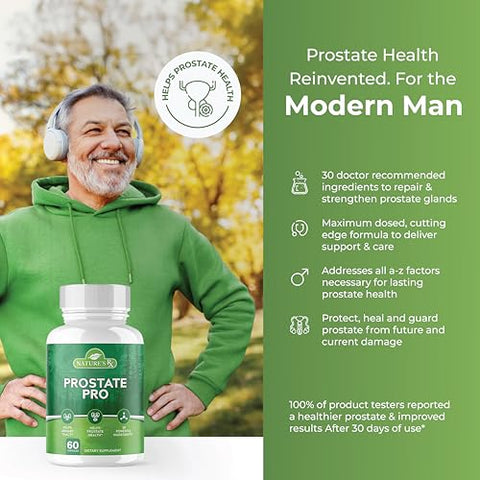 EPN Supplements - Nature’s RX | Suporte Prostático #1 | Saúde do Trato Urinário, Auxilia a Função Prostática | Fórmula Ultra Potente com 30 Ingredientes Poderosos | Testado por Terceiros nos EUA