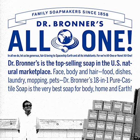 Dr. Bronner's - Dr. Bronner’s – Sabonete de Açúcar Orgânico (Lavanda, 64 Onças) – Feito com Óleos Orgânicos, Açúcar e Pó de Shikakai, 4 em 1: Mãos, Corpo, Rosto e Cabelo, Limpa e Hidrata