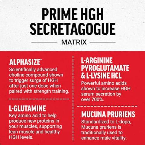 Prime HGH Secretion Activator: Suplemento HGH para Homens com AlphaSize Clinicamente Estudado para Estimular a Produção de HGH, Aumentar a Força nos Treinos e Melhorar - Force Factor