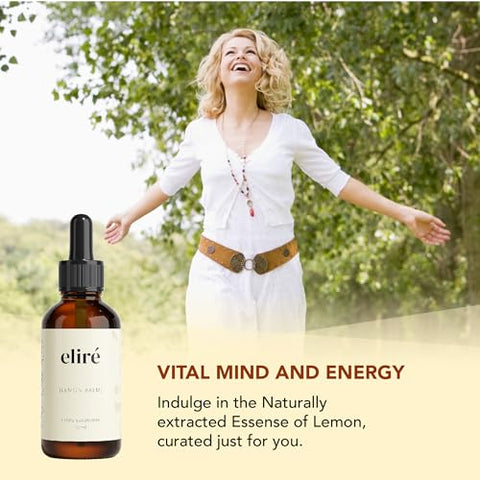 Eliré - Elire – Extrato de Melissa Orgânica – Suporte para o Humor e Digestão – Promove Sensação de Calma e Relaxamento – Livre de Álcool – Vegano, Não-OGM e Sem Glúten – 30ml