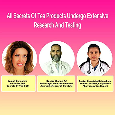 Chá de Fertilidade Secrets Of Tea – Chá de Fertilidade Natural para Mulheres com Bagas de Árvore Casta Orgânica e Folha de Framboesa Vermelha – Até 40 Porções – 20g