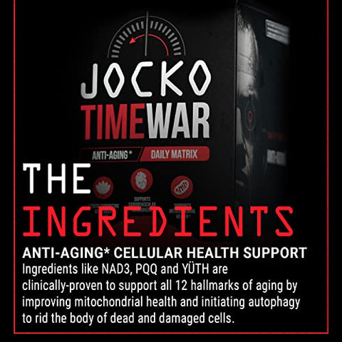 TIME WAR Multivitamínico – Suplemento para Envelhecimento Saudável do Coração, Ossos – 60 cápsulas - Jocko Fuel