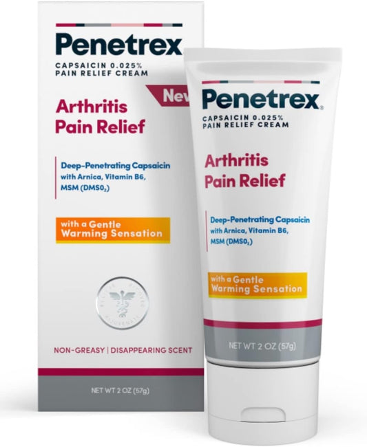Creme Alívio da Dor com Aquecimento – Capsaicina de Penetração Profunda com Arnica e Vitamina B6 | 50g - Penetrex