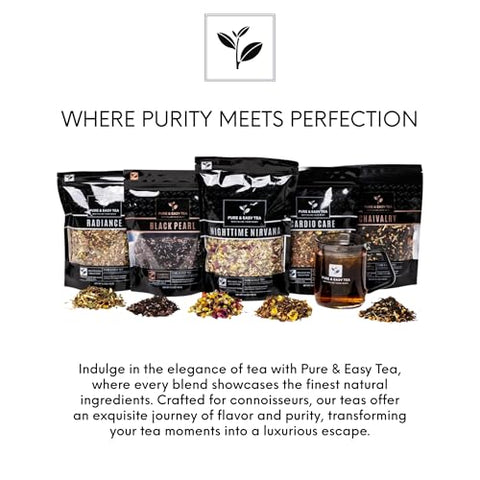 Pure And Easy Tea - Chá Detox Puro e Fácil, Desintoxicação Deliciosa, Detox de 30 Dias, Favorece o Emagrecimento Saudável, Fígado, Intestino