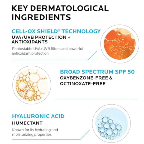 La Roche-Posay - La Roche Posay Anthelios UV Hydra Protetor Solar FPS 50 | Hidratante Diário para o Rosto com Ácido Hialurônico e Vitamina E | Proteção SPF Invisível de Amplo Espectro | Anti Envelhecimento | 50g