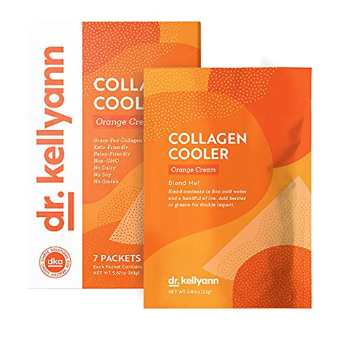 Keto Shake Packets To Go – Colágeno Refrescante – Creme de Laranja, Pó de Proteína de Colágeno 100% Grass Fed – Keto - Dr. Kellyann