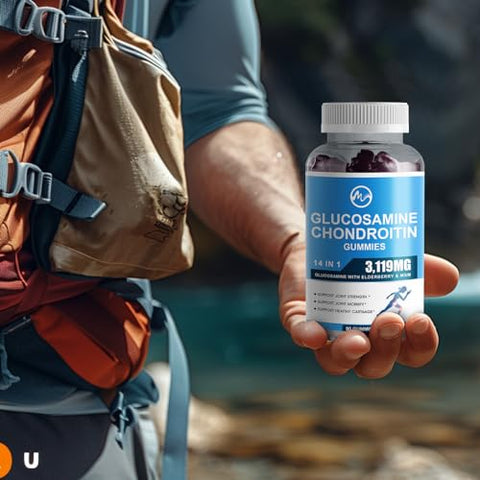 M inch - Gummies de Glucosamina e Condroitina, 1500mg Glucosamina