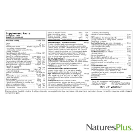 Source of Life Gold Multivitamínico – 180 Comprimidos – com Vitaminas D3 – 180 Comprimidos – Natures Plus - Natures Plus