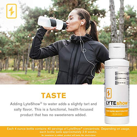 LyteLine - LyteShow Gotas Eletrolíticas Sem Açúcar para Hidratação e Suporte Imunológico – 40 Porções – Amigo do Keto – Zinco e Magnésio para Reidratação Rápida, Treino, Recuperação Muscular e