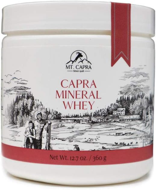 Capra Mineral Whey | Suplemento Mineral/Eletrolítico de Alimentos Integrais, Bio-disponível a partir do Soro de Leite de Cabra, Rico em Potássio – 12,7g em Pó - MT. CAPRA SINCE 1928