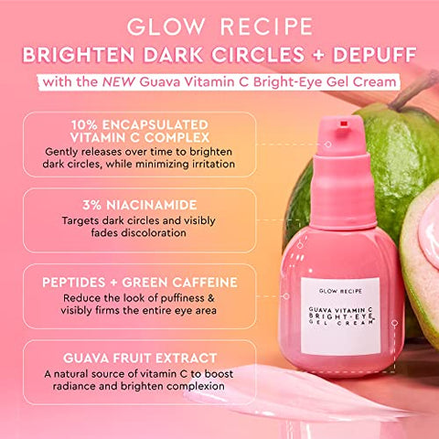 Creme Iluminador para os Olhos com Vitamina C de Goiaba – Hidratante com Niacinamida e Peptídeos (30g) - Glow Recipe