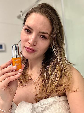 Óleo Seco de Vitamina C 30%% – Redutor de Manchas Escuras com Óleo de Vitamina C Anti-Envelhecimento para Melhorar Linhas Finas – 30ml - goPure