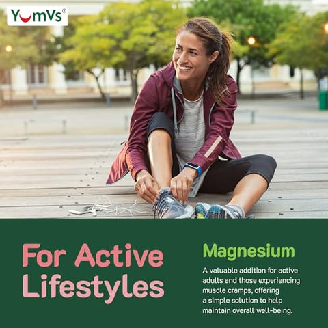 YUM-V'S - Magnesium Citrate Gummies YumVs | 900mg Citrato de Magnésio (102mg de Magnésio Elemental) | Citrato Altamente Absorvível | Suporta Nervos, Enzimas |