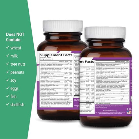 PURE ESSENCE LABS - Pure Essence Longevity – Multivitamínico para Mulheres Acima de 40 anos com Superfoods, Alimentos Integrais, Minerais, Antioxidantes e Suporte Imunológico – 90 Comprimidos