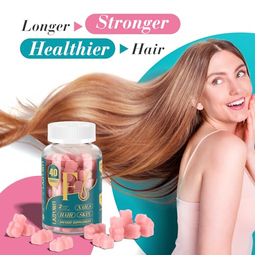 Lazpowfi - Gomas de Biotina – Vitaminas para Cabelo, Pele e Unhas Masculinas – Marca: Biotin Gummies