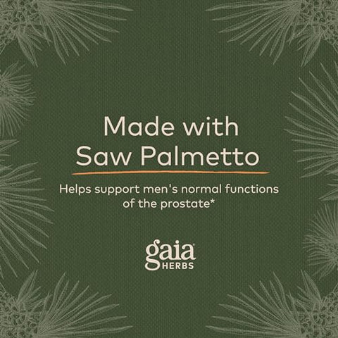 Saw Palmetto – Suporte à Saúde da Próstata Masculina – Contém Saw Palmetto e Lecitina de Semente de Girassol para Apoiar a Saúde Masculina – 60 Cápsulas Líquidas Fitoterápicas Veganas - Gaia Herbs