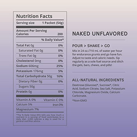Endurance Fuel: Pó para Bebida Esportiva de Única Porção com Eletrólitos, Sem OGM, Livre de Soja, Laticínios e Glúten, Vegano, Sem Sabor, Embalagem com 12 Unidades - Tailwind Nutrition
