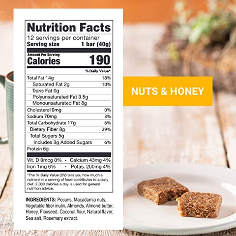 ProLon - Prolon Fast Bars | Keto, Sem Glúten, Sem Lactose, Proteína Vegetal, Barras para Jejum Intermitente | Desenvolvidas para Não Interromper o Jejum | Castanhas | 100g