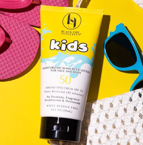 BLACK GIRL SUNSCREEN - Protetor Solar Infantil Grande FPS 50 Rosto e Corpo, 180 ml Vegano