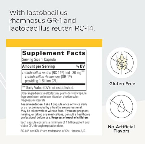 Suplemento de Suporte à Saúde Urogenital e Feminina Pro-Flora Women’s Probiotic da Integrative Therapeutics – Cepas Lactobacillus rhamnosus GR-1 e Lactobacillus reuteri RC-14 – Fórmula otimizada para mulheres*