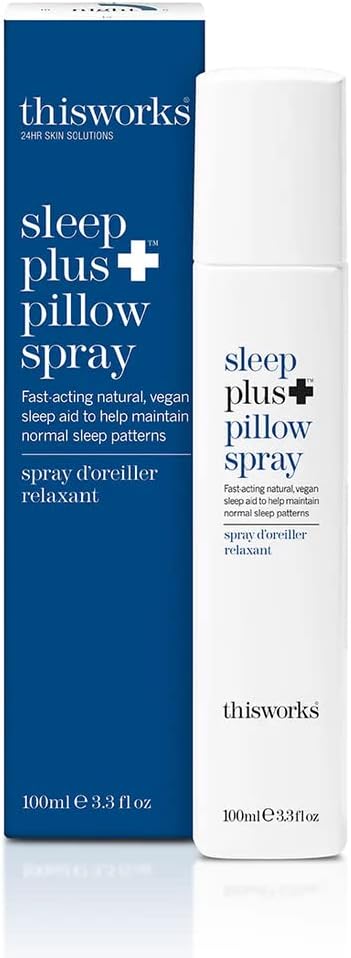 Spray Travesseiro THISWORKS Sleep Plus – Descanso Natural Rápido com Óleos Essenciais de Lavanda, Vetiver e Camomila, 100ml, 3.3 fl oz