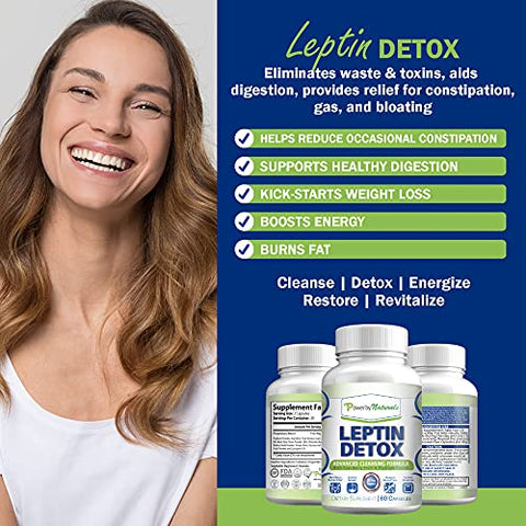 Leptin Detox Cleanse – Limpeza Natural do Intestino para Redução de Peso - Power By Naturals