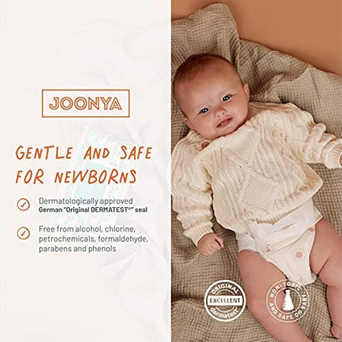 JOONYA - Joonya Baby Wipes – Lenços umedecidos para bebês não tóxicos e amigos do meio ambiente para uma pele calma e saudável – Lenços sem fragrância – Lenços para bebês em quantidade – 3 pacotes de 80 lenços para fraldas (240)