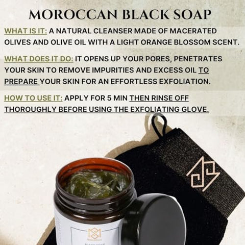 MS - Luva Esfoliante Kessa Mitt – Removedor de Pele Morta e Limpeza Profunda dos Poros – por MoroccanSource (conjunto de 3 peças)