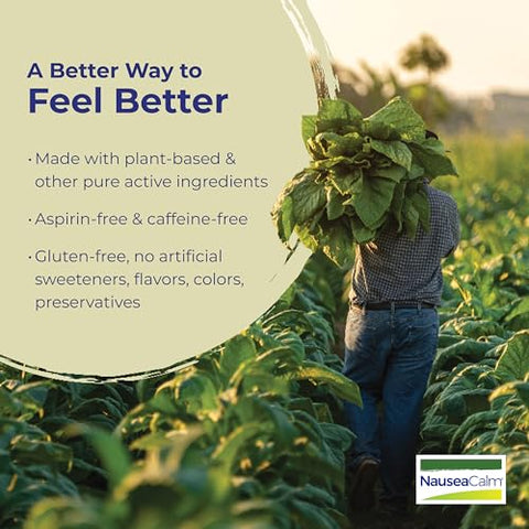 NauseaCalm Alívio para Enjoo, Má Digestão e Vômitos Causados por Gastroenterite, Excesso de Comida ou Enjoo de Movimento – Não Sonolento – 60 Comprimidos - Boiron