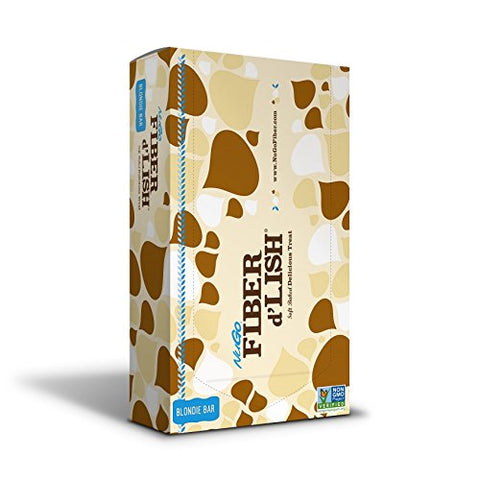 Fiber d’Lish Blondie – Barra de Alta Fibra 12g, 160 Calorias, 16 Unidades - NuGo