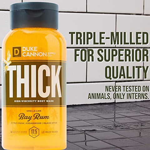 Duke Cannon Supply Co. - Duke Cannon – Sabonete Líquido Corporal de Alta Viscosidade para Homens (Rum de Baía, Pacote com 3)