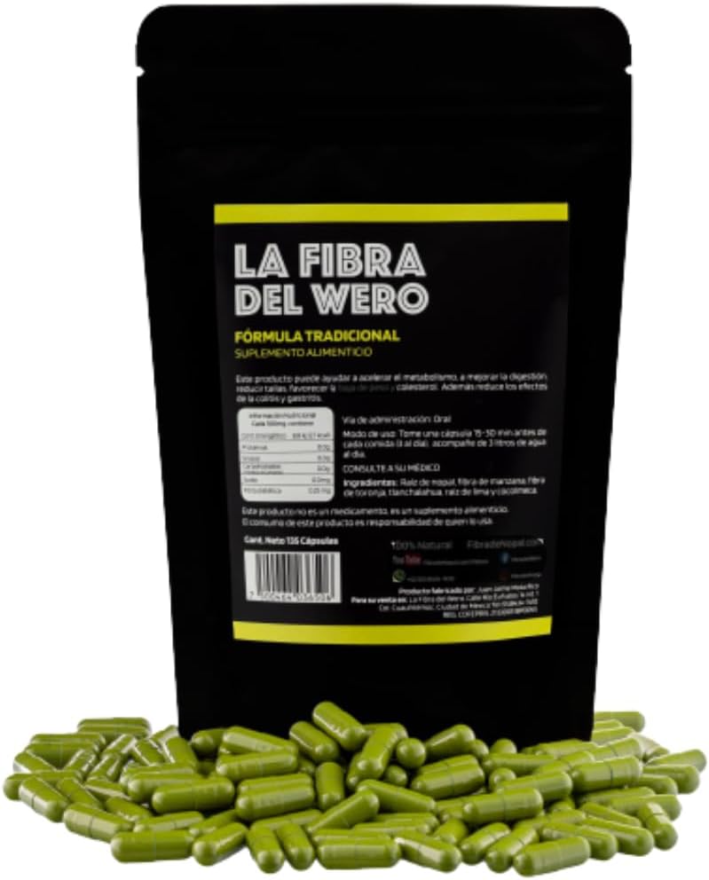 La Fibra del Wero - FIBRA DEL WERO | Fibra de Cacto com Toranja Rosa | Suplemento 100% Natural | Pacote “Mês e Meio” | Marca FIBRA DEL WERO