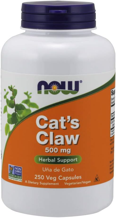 NOW Foods - Now Foods Unha de Gato 500mg 250 Cápsulas Vegetais – Comprar Online | Saúde e Bem-Estar