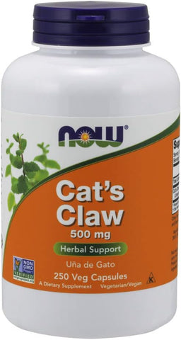 NOW Foods - Now Foods Unha de Gato 500mg 250 Cápsulas Vegetais – Comprar Online | Saúde e Bem-Estar