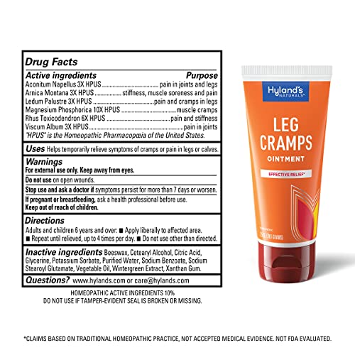 Hyland's - Hyland’s Arnica Gel Alívio de Cãibras nas Pernas, Alívio Natural de Cãibras na Panturrilha, Perna e Pé, 2.5 oz (70g)
