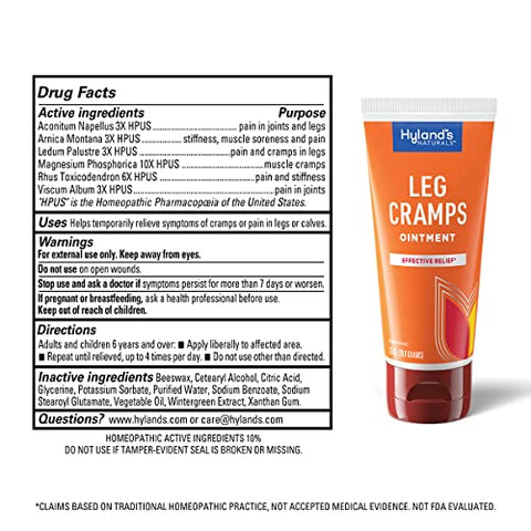 Hyland's - Hyland’s Arnica Gel Alívio de Cãibras nas Pernas, Alívio Natural de Cãibras na Panturrilha, Perna e Pé, 2.5 oz (70g)