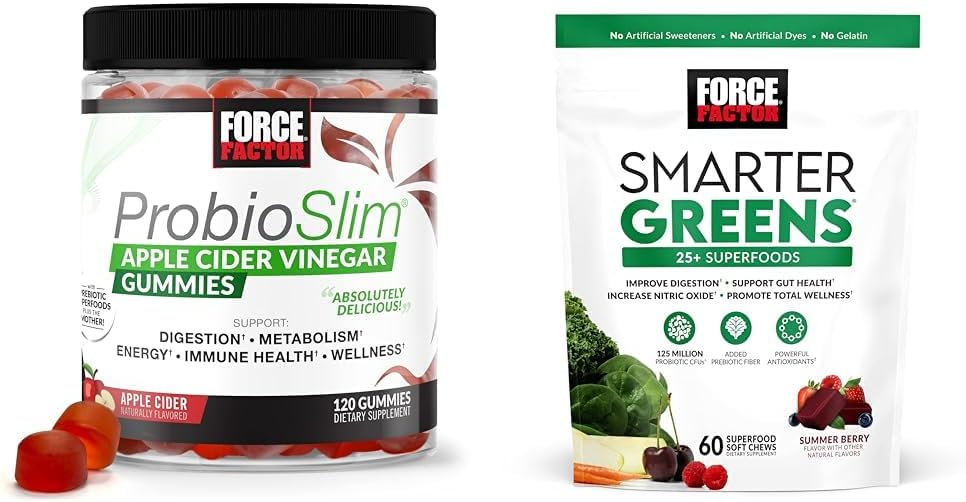 ProbioSlim Gomas de Vinagre de Maçã com Orgânico, LactoSpore | 60 gummies - Force Factor