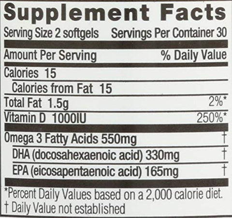 Essentials Soft Gels Vegan Ultra Omega-3 EPA e DHA com Vitamina D – 60 Cápsulas - Spectrum