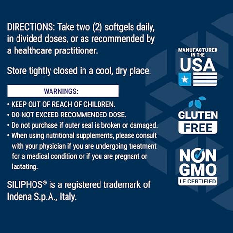 Advanced Milk Thistle – Silymarin, Silybin, Fosfolipídios – Promove a Saúde do Fígado – Sem Glúten, Não-OGM – 60 softgels - Life Extension