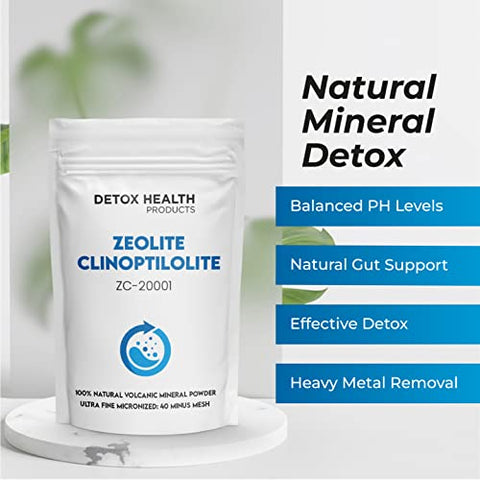 STELLAR CHEMICAL CORP - Zeolite Clinoptilolite em Pó Ultra Fino Menor que 2 µm | 95% Clinoptilolite | 3X Ativado | Mineral Natural | Produtos Detox | 8 g