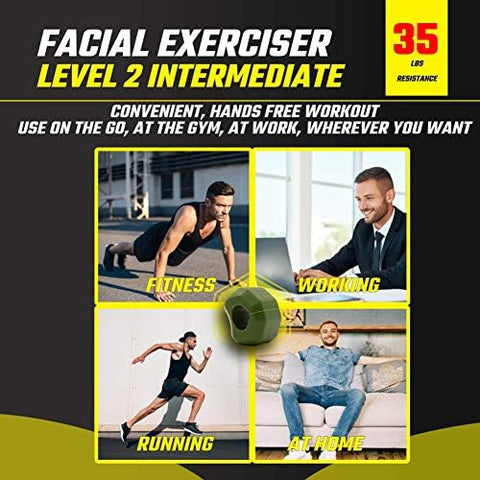 Pop ‘N Go – Exercitador de Mandíbula, Rosto e Pescoço – Defina sua Linha da Mandíbula, Emagreça e Tonifique seu Rosto – Aparência Jovem e Saudável – Reduz Estresse e Desejos – Facial - Jawzrsize
