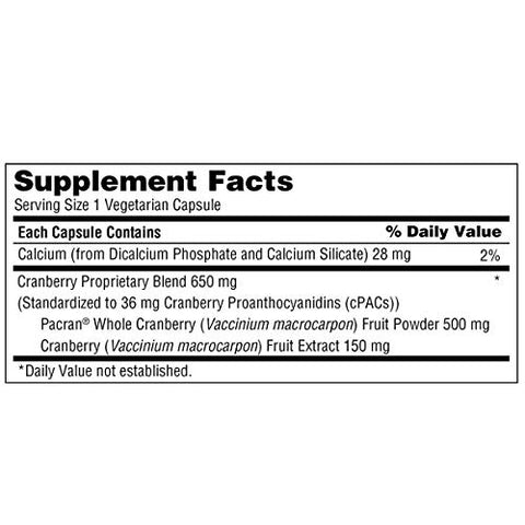 TruNature - trunature Cranberry 650 mg – 140 Cápsulas Vegetarianas (2 Pacotes) – Marca trunature