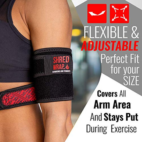 Shred Wraps para Braços – Termogênicos para Emagrecimento – Faixas Premium que Queimam Gordura com Tecnologia Redutora – Modelador e Tonificador de Braços - Iron Bull Strength