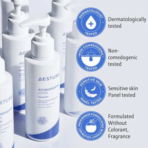 ATOBARRIER365 Loção de Ceramida | Hidratante Facial Leve para Pele Normal a Seca para Homens e Mulheres | 150ml, 5.07 oz - AESTURA